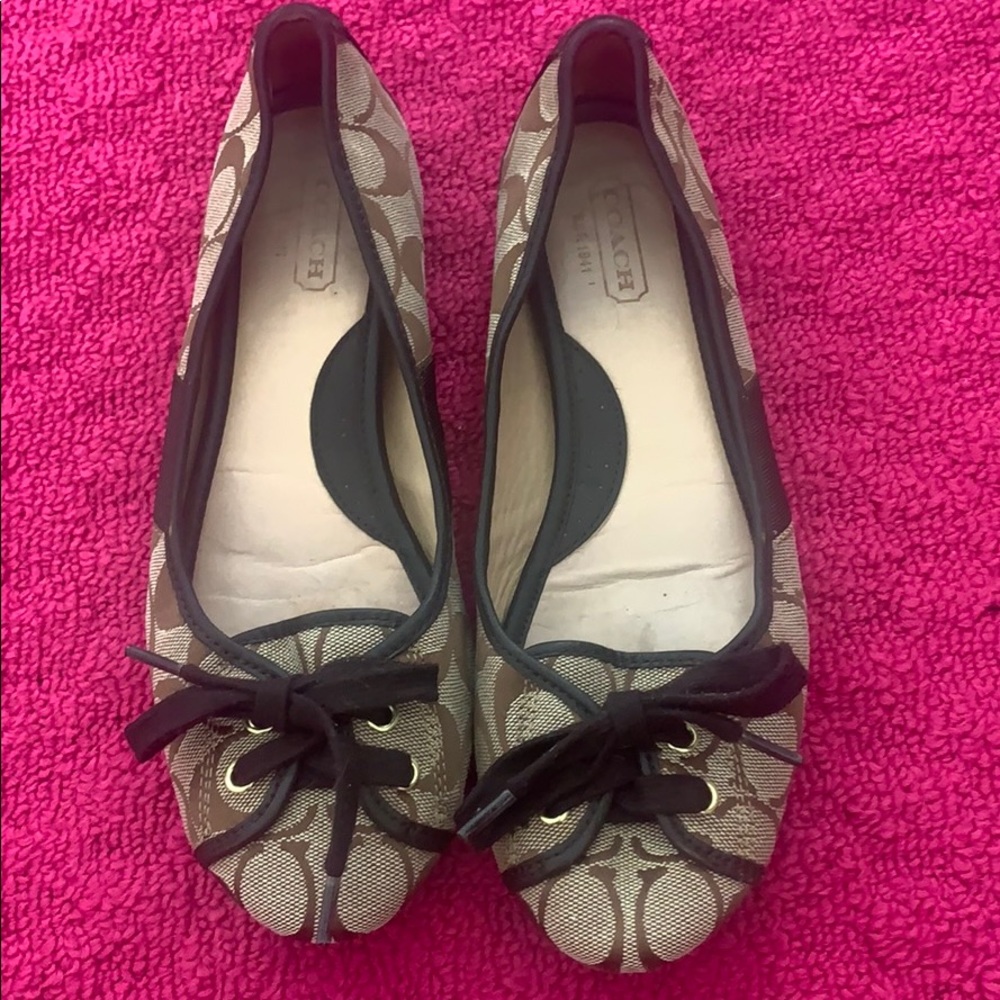 Coach brown Josie flats 8.5